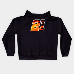 On Fire Number 21 Kids Hoodie